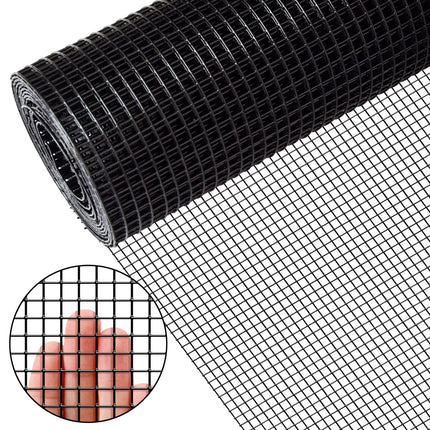 36" x 50' / 36" x 100' 1/4inch PVC Hardware Cloth Vinyl Coated Chicken Wire Fence Galvanized Welded Mesh Roll for Home Garden Rabbit Cage, Black