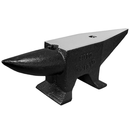 22 Lbs Cast Steel Anvils for Blacksmithing, Forging Tools, High Hardness Rugged Round Horn & Hole, Small Anvil with Large Countertop for Bending & Shaping Suit Forging, Jewelry Making-Black