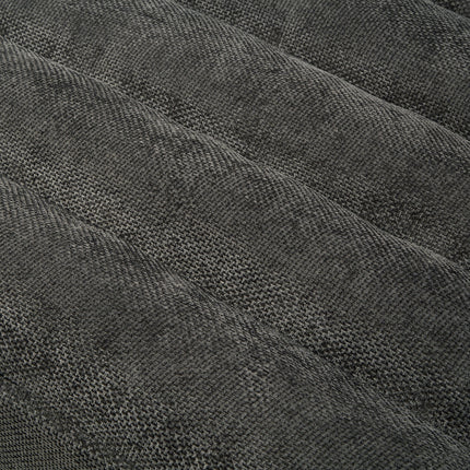 Modern Chaise Lounge Sofa 57.1" Sofa Bed Chenille Upholstered Lounge Sofa Chair with Adjustable Backrest and LED Light Strip for Living Room, Grey