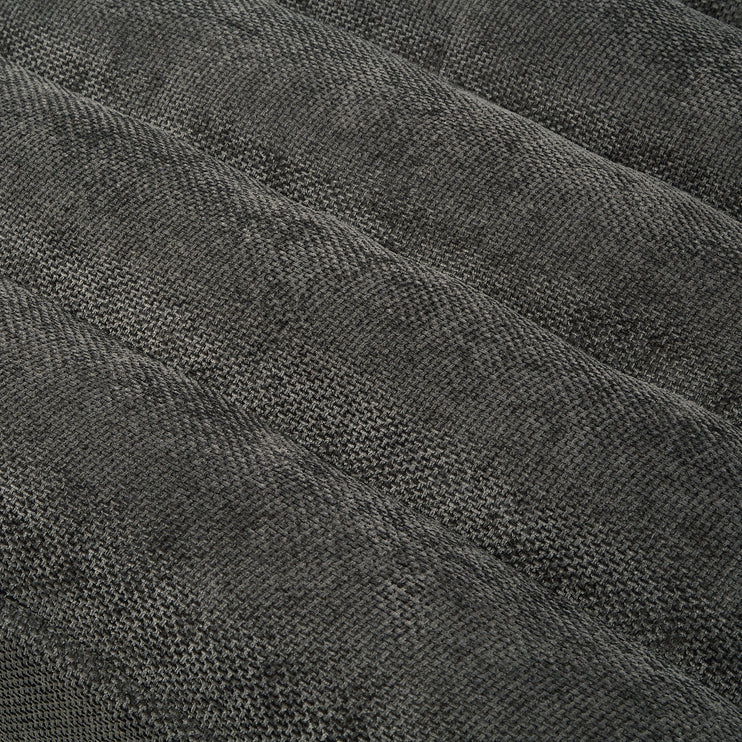 Modern Chaise Lounge Sofa 57.1" Sofa Bed Chenille Upholstered Lounge Sofa Chair with Adjustable Backrest and LED Light Strip for Living Room, Grey