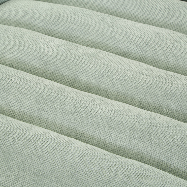 Modern Chaise Lounge Sofa 57.1" Sofa Bed Chenille Upholstered Lounge Sofa Chair with Adjustable Backrest and LED Light Strip for Living Room, Green