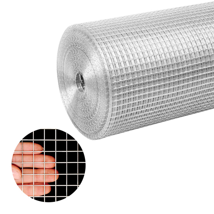 60" x 100' Hardware Cloth Galvanized Chicken Fencing Metal Wire Mesh Roll for Garden Pet Cage Rabbit Barrier, Silver