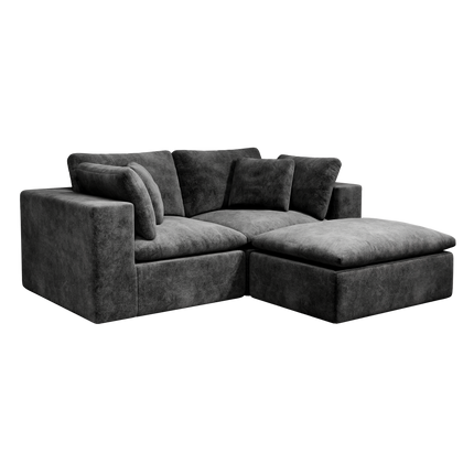 78.8*68.9"Modular sectional sofa seat,Upholstered compressed couch for living room,Bedroom,Apartment,No assembly required,3PC free combination,Plush corduroy fabric,GREY
