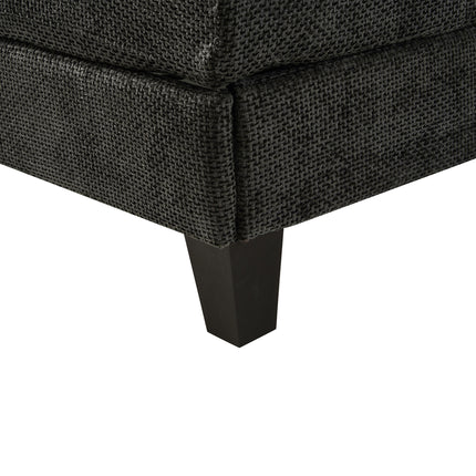 Modern Chaise Lounge Sofa 57.1" Sofa Bed Chenille Upholstered Lounge Sofa Chair with Adjustable Backrest and LED Light Strip for Living Room, Grey