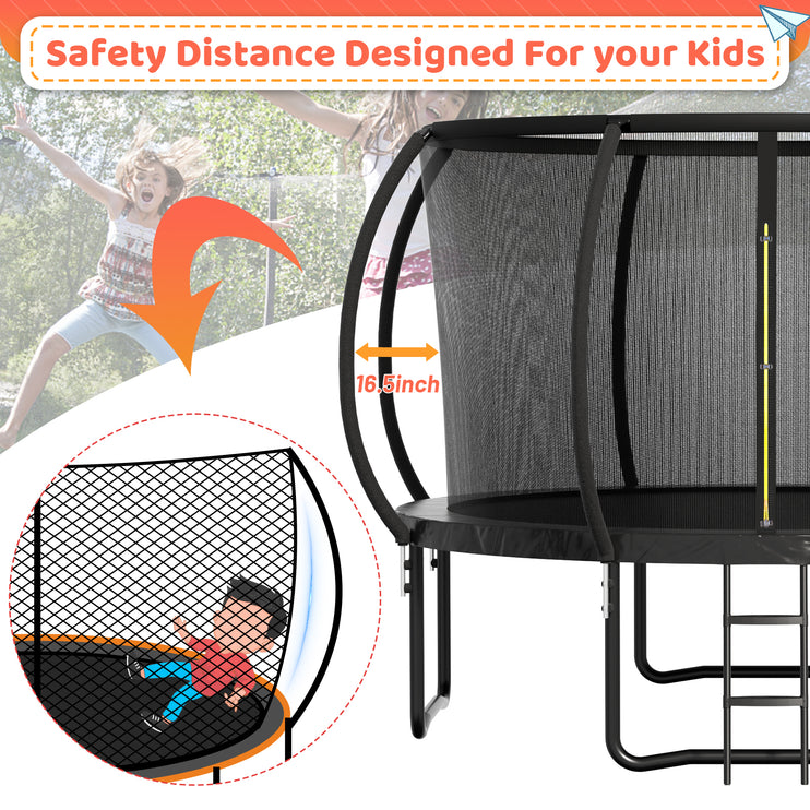 12ft /14ft Black Trampoline