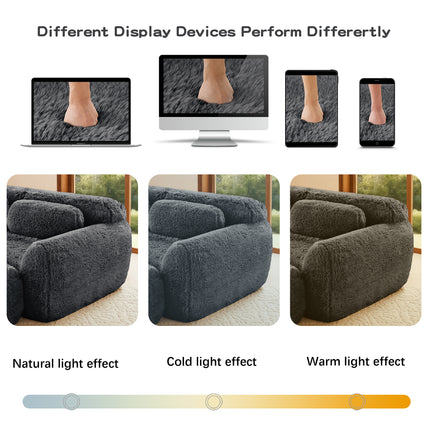 U-shaped Boneless Sofa 32D High Density Sponge Bottom Anti-Slip Design With Chaise Free Combination Full-compression Vacuum Packaging Deep Seat Design For Bedroom,Study,And Home Theater,Dark Grey