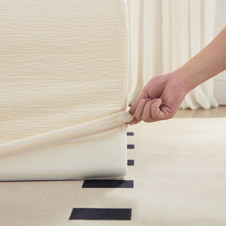 Single Chair Sofa Lounge Chair With Backrest Fully Compressed Sofa Suitable For Living Room, Bedroom, Polyester,ORANGE, WHITE