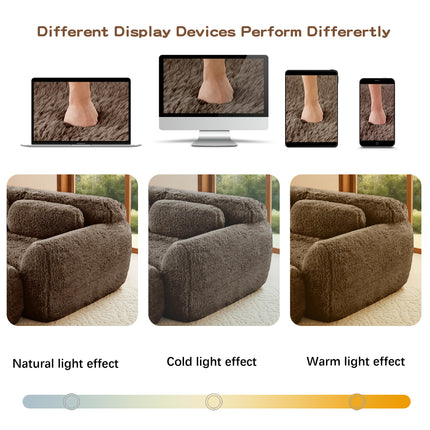 U-shaped Boneless Sofa,32D High Density Sponge Bottom,Anti-Slip Design,No Assembly Required,Ergonomic Design,Free Combination Full-compression Vacuum Packaging,For Living Rooms,Studies, Chocolate