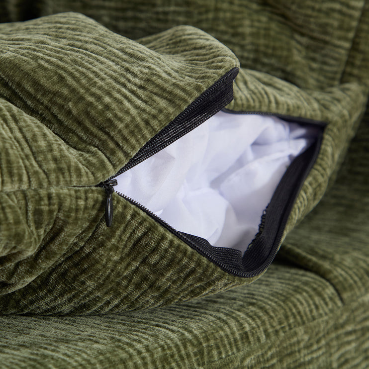 Single Chair Sofa Lounge Chair With Backrest Fully Compressed Sofa Suitable For Living Room, Bedroom, Polyester,GREEN