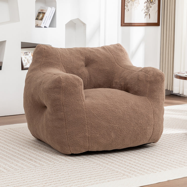 Bean Bag Chair, Bean Bag Sofa Chair with Armrests Stuffed High-Density Foam, Lazy Sofa Comfy Chairs BeanBag Chair for Adults in Living Room,Bedroom Reading