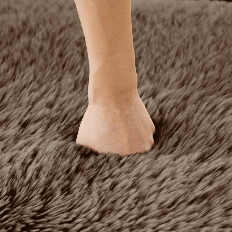 U-shaped Boneless Sofa,32D High Density Sponge Bottom,Anti-Slip Design,No Assembly Required,Ergonomic Design,Free Combination Full-compression Vacuum Packaging,For Living Rooms,Studies, Chocolate