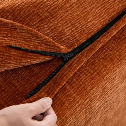 Single Chair Sofa Lounge Chair With Backrest Fully Compressed Sofa Suitable For Living Room, Bedroom, Polyester,ORANGE