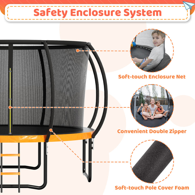 12ft /14ft Orange Trampoline