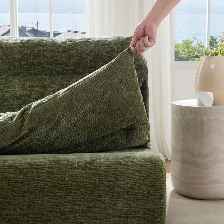 Single Chair Sofa Lounge Chair With Backrest Fully Compressed Sofa Suitable For Living Room, Bedroom, Polyester,GREEN