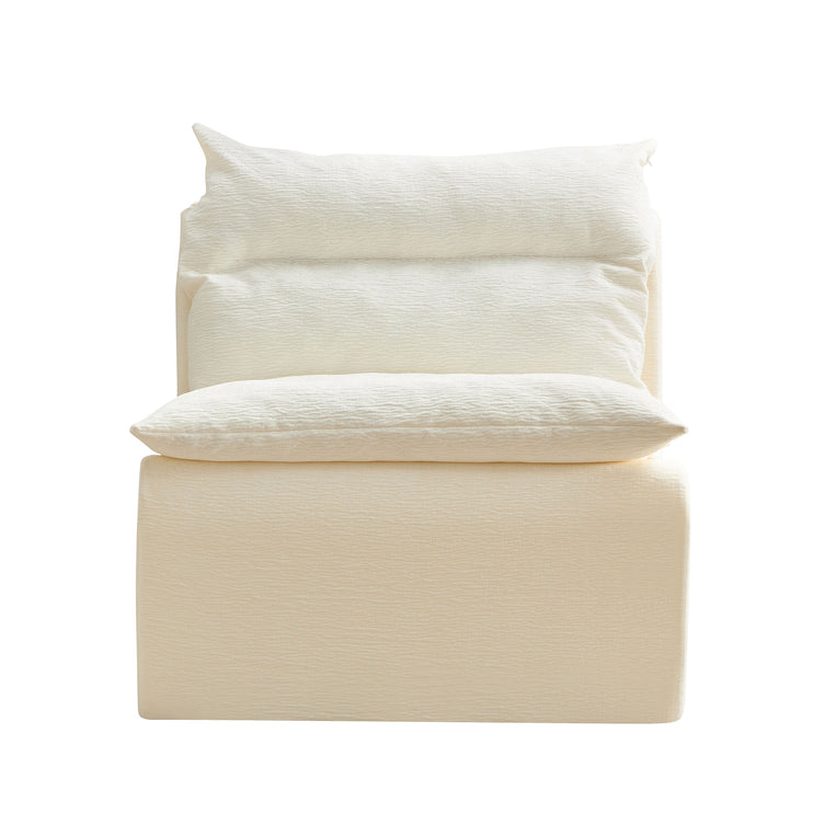 Single Chair Sofa Lounge Chair With Backrest Fully Compressed Sofa Suitable For Living Room, Bedroom, Polyester,ORANGE, WHITE