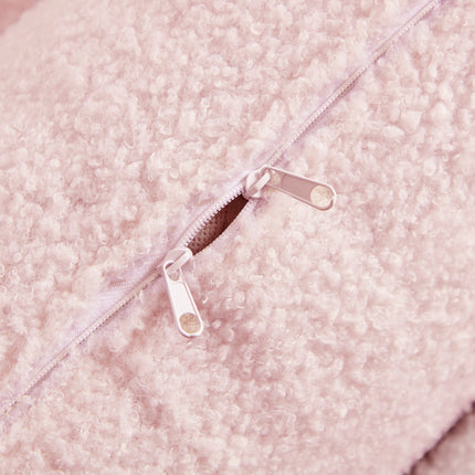 Human Dog Bed, Lazy Sofa Couch, 78.7" Multi-Functional Foldable Sofa Bed, 3-in-1 Teddy Fabric Foam-Filled Sleeper Sofa Bed for Living Room,Guest Bed,Playroom,Pink