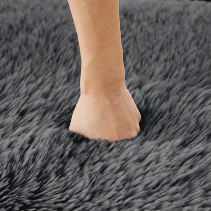 U-shaped Boneless Sofa 32D High Density Sponge Bottom Anti-Slip Design With Chaise Free Combination Full-compression Vacuum Packaging Deep Seat Design For Bedroom,Study,And Home Theater,Dark Grey