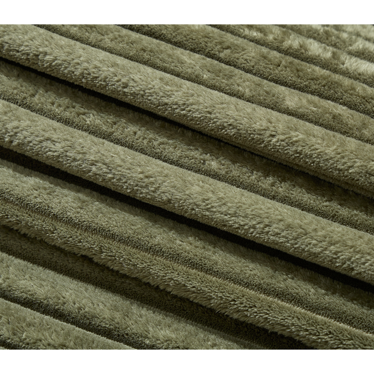 Oversized Two-Piece Couches, L Shaped Sofa, Corduroy, Left Chaise Daybed,with Armrests,Eight Throw Pillows,Corner Sofa,Easy To Assemble, Green