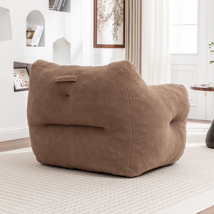 Bean Bag Chair, Bean Bag Sofa Chair with Armrests Stuffed High-Density Foam, Lazy Sofa Comfy Chairs BeanBag Chair for Adults in Living Room,Bedroom Reading