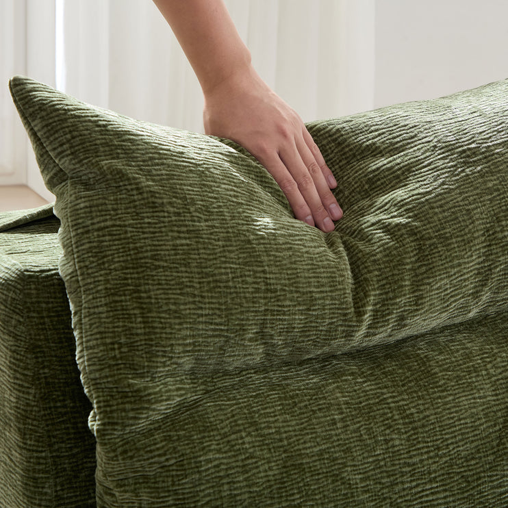 Single Chair Sofa Lounge Chair With Backrest Fully Compressed Sofa Suitable For Living Room, Bedroom, Polyester,GREEN