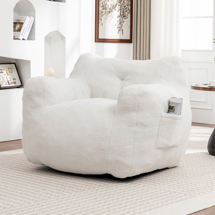 Bean Bag Chair, Bean Bag Sofa Chair with Armrests Stuffed High-Density Foam, Lazy Sofa Comfy Chairs BeanBag Chair for Adults in Living Room,Bedroom Reading