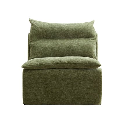 Single Chair Sofa Lounge Chair With Backrest Fully Compressed Sofa Suitable For Living Room, Bedroom, Polyester,GREEN