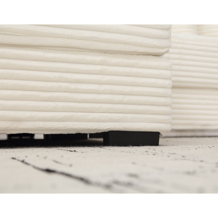 Oversized Two-Piece Couches, L Shaped Sofa, Corduroy, Left Chaise Daybed,with Armrests,Eight Throw Pillows,Corner Sofa,Easy To Assemble, Beige