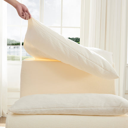 Single Chair Sofa Lounge Chair With Backrest Fully Compressed Sofa Suitable For Living Room, Bedroom, Polyester,ORANGE, WHITE