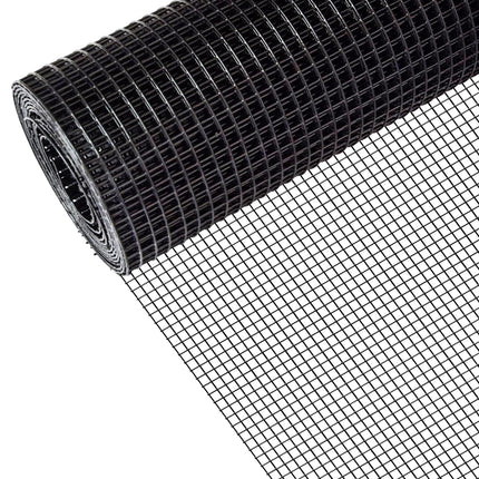 24" x 50' / 24" x 100' 1/4inch  PVC Hardware Cloth Vinyl Coated Chicken Wire Fence Galvanized Welded Mesh Roll for Home Garden Rabbit Cage, Black-PVC