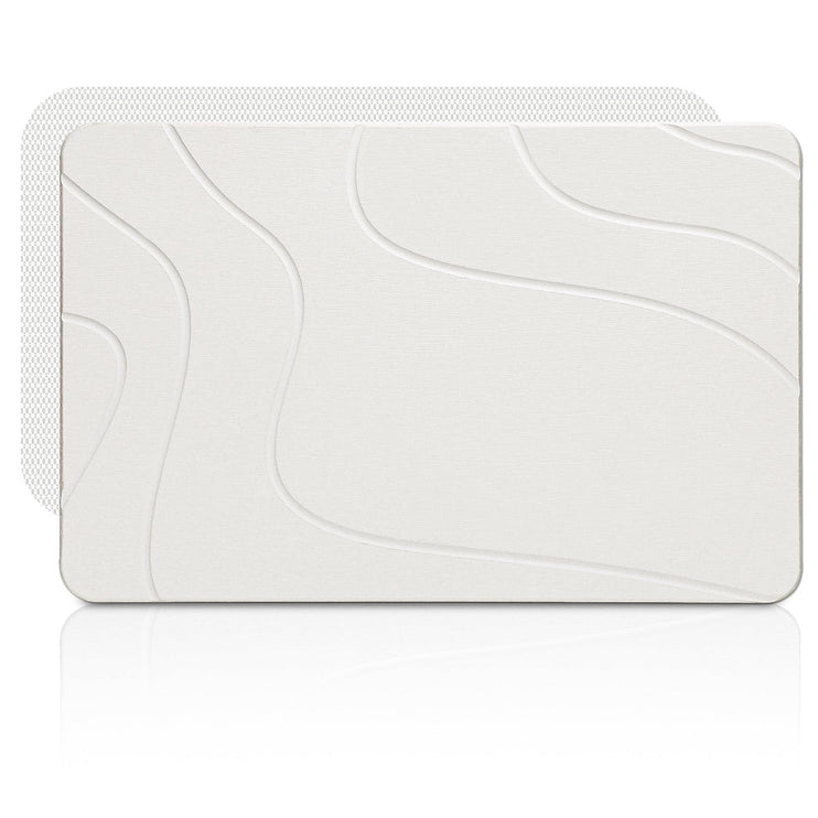 Stone Bath Mat, Diatomaceous Earth Stone Shower Mat for Bathroom, Absorbent Bath Mats, Barhroom Floor Mat, Quick Drying, Easy to Clean, 23.6 x 15.4