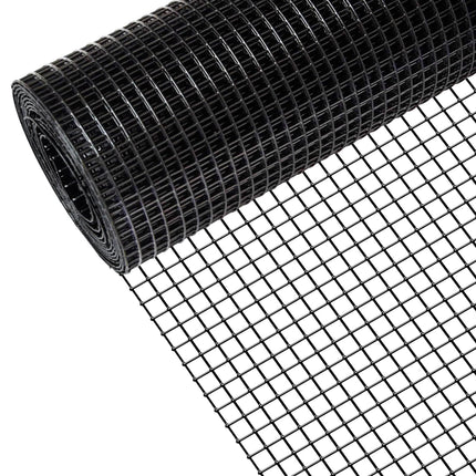36" x 100' 1/2inch Hardware Cloth, Black Vinyl Coated Chicken Wire Fence Galvanized Welded Mesh Roll for Home Garden Rabbit Cage