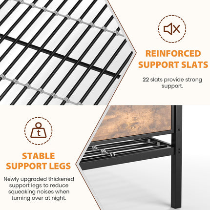 Twin Over Full Bunk Bed with Trundle, Metal Triple Bunk Bed with Full Length Guardrail 2 Side Ladders Thickened Bed Frame for Boys Girls Adults Loft, No Box Spring Needed, Black