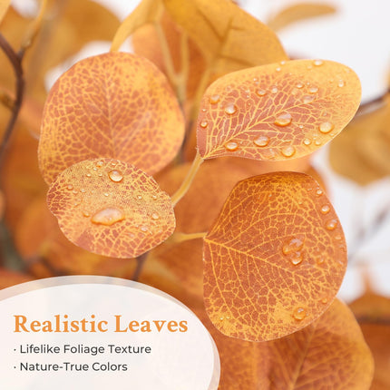 6FT Artificial Eucalyptus Tree with Wicker Basket & Black Pot, Indoor Green Faux Eucalyptus Trees, Fake Eucalyptus Plants with Lifelike Leaves & Natural Trunk for Home Office Bedroom, 1 Pack