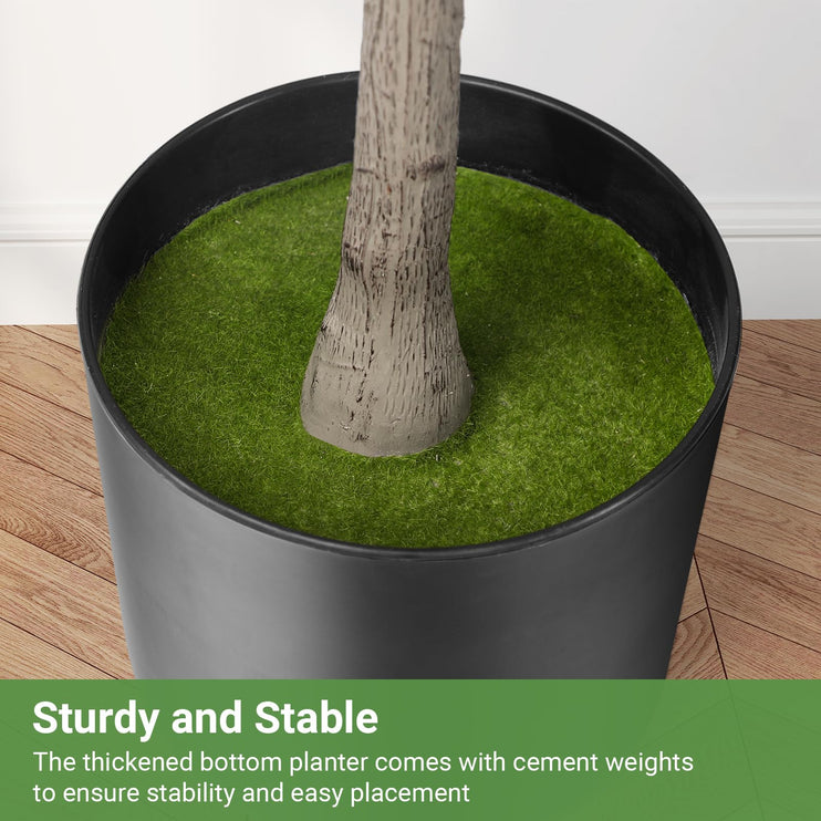 Artificial Olive Trees Indoor, 5FT Faux Olive Silk Tree with Black Pot, Fake Silk Artificial Olive Tree, Low Maintenance Realistic Trunk & Branches, Lifelike Fruits, Easy Assembly Indoor Plant