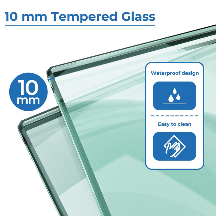 56-60'' W x 76 '' H Shower Doors, Frameless Double Sliding Doors, Walk in Shower Doors with 3/8" (10 mm) Tempered Glass, Stainless Steel Handles, Matte Black