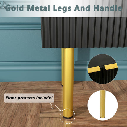 Buffet Sideboard Storage Cabinet Coffee Bar Console Table with Adjustable Shelf, 3 Doors, Black