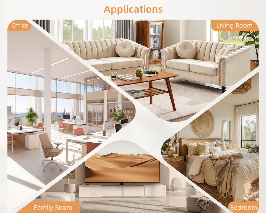 3-Piece Recliner Sofa Set, 1+2+1, 1+3+1, 1+2+3 Pieces in Living Room, Loveseat Sofa, Recliner Chair & Sofa Set with PU Leather, Cup Holders, Backrest & Angle Adjustment for Office & Home Theater, Brown Seat