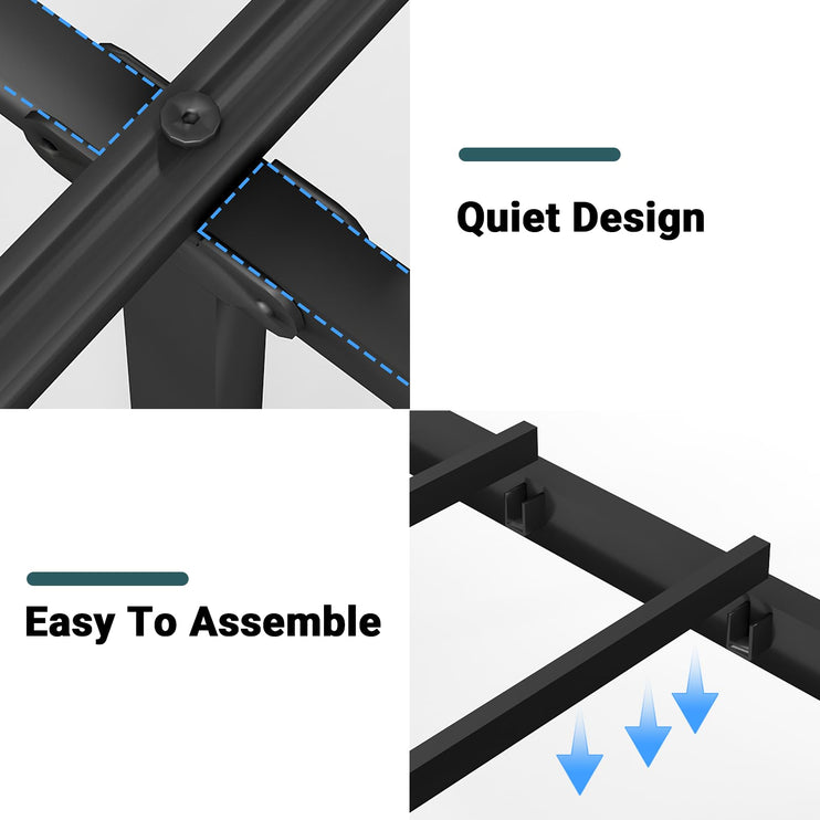 Full Bed Frames with Headboard, Full Size Storage Bed Frame with 8 Drawers, Built-in Charging Ports & Outlets, Adjustable Atmospheric LED Lights, Full-Size Metal Foundation Beds Base, Black